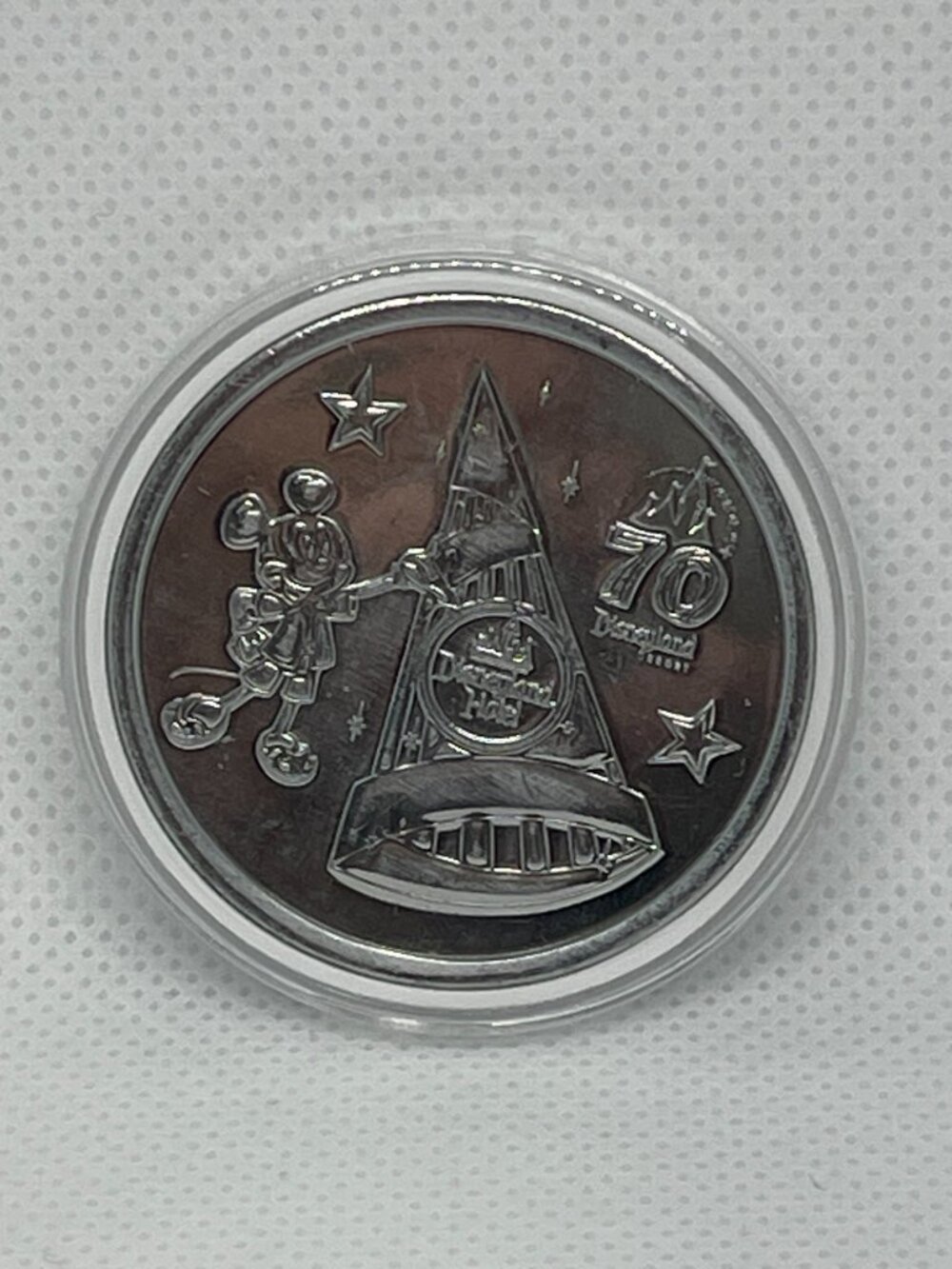 Disneyland Hotel Sorcerer Mickey Medallion Coin  70th Anniversary